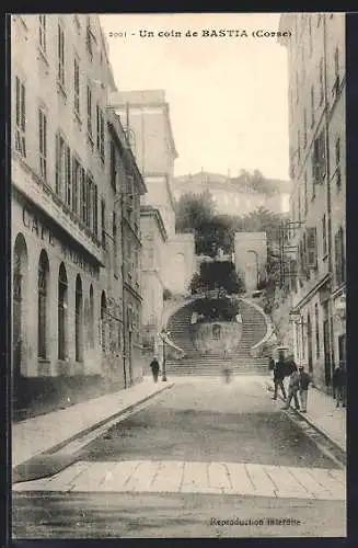 AK Bastia, un coin de la ville avec le grand escalier