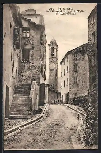 AK Corte, Rue Général Jeraggi et l`Eglise de l`Annonciade