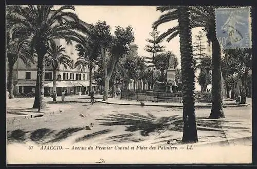 AK Ajaccio, Avenue du Premier Consul et Place des Palmiers