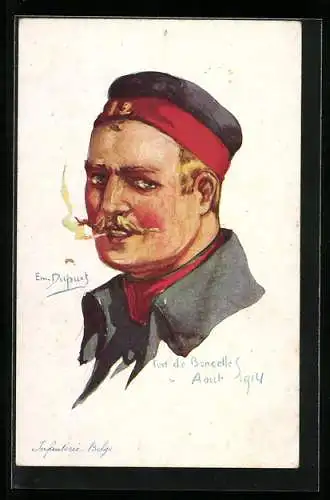 Künstler-AK Em. Dupuis: Soldat der Infanterie Belgien