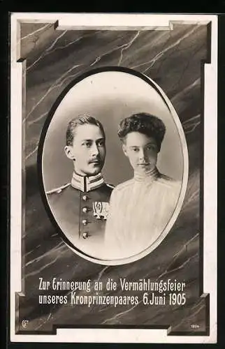 AK Kronprinz Wilhelm von Preussen und Herzogin Cecilie