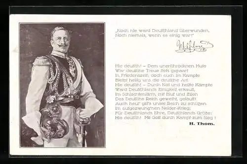 AK Kaiser Wilhelm II. in Paradeuniform