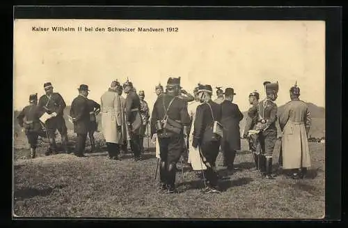 AK Kaiser Wilhelm II. bei den Schweizer Manövern 1912