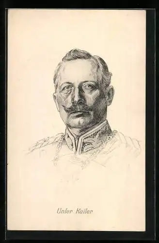 AK Unser Kaiser, Wilhelm II., Portrait