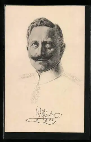 Künstler-AK Porträt von Kaiser Wilhelm II.