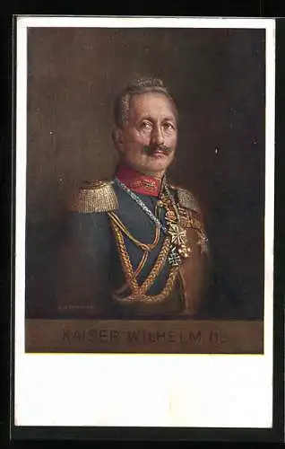 AK Kaiser Wilhelm II. in Uniform mit Orden