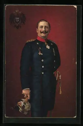 AK Kaiser Wilhelm II. in Uniform mit Orden