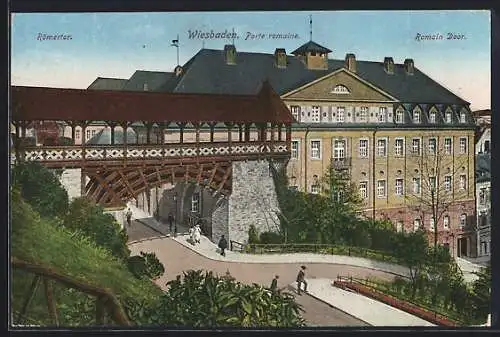 AK Wiesbaden, Ansicht des Römertors