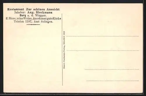 AK Remscheid /Berg. Land, Blick auf die Remscheider Talsperre