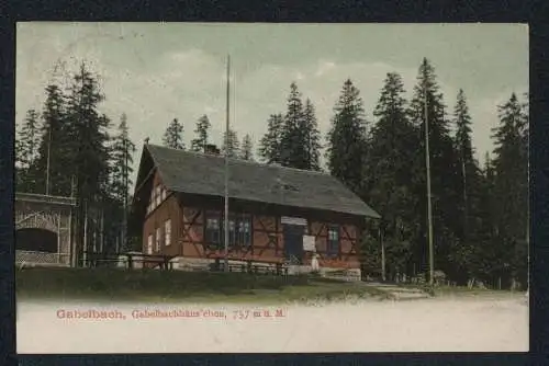 AK Gabelbach / Ilmenau, Gasthaus Gabelbachhäus`chen