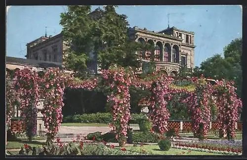 AK Stuttgart, Villa Berg mit schönem Garten