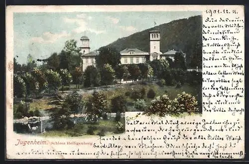 AK Seeheim-Jugenheim, Blick auf das Schloss Heiligenberg