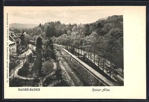 AK Baden-Baden, Blick in die Kaiser-Allee