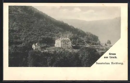 AK Urach, Blick aufs Sanatorium Hochberg