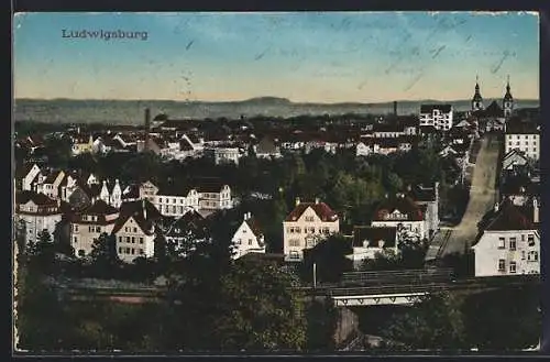 AK Ludwigsburg / Württemberg, Ortsansicht aus der Vogelschau