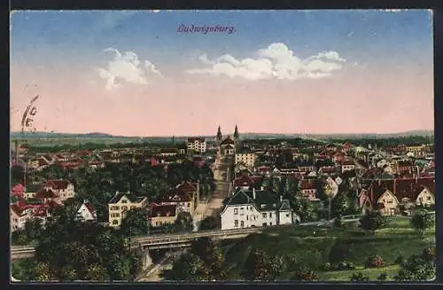 AK Ludwigsburg / Württemberg, Ortsansicht aus der Vogelschau