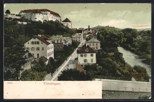 AK Tübingen, Teilansicht mit Strasse