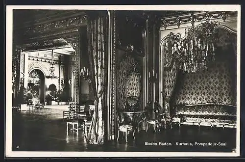 AK Baden-Baden, Kurhaus, Pompadour-Saal