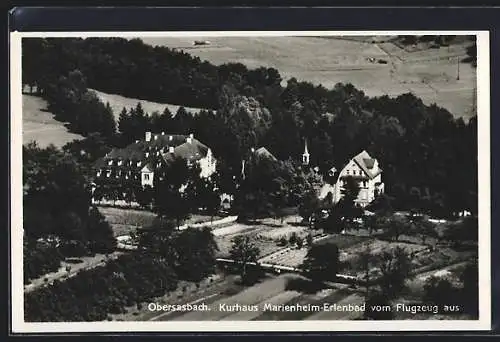 AK Obersasbach, Kurhaus Marienheim-Erlenbad vom Flugzeug aus