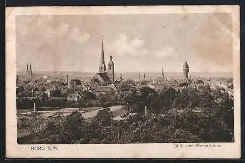 AK Burg b. M., Blick vom Bismarckturm