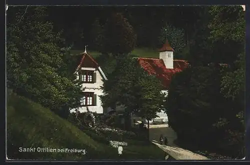 AK Sankt Ottilien bei Freiburg, Blick auf die Kirche