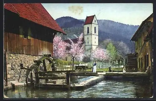 AK Wolfach / Schwarzwald, Mühle und Kirche