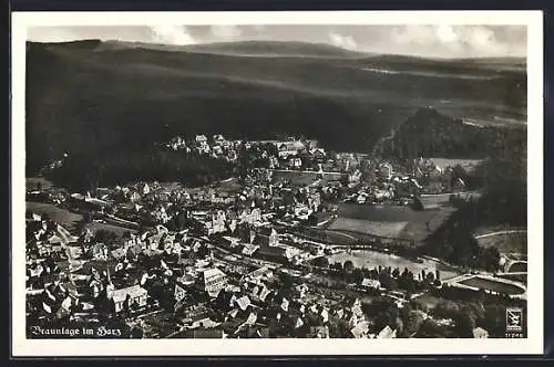 AK Braunlage im Harz, Totalansicht vom Flugzeug aus