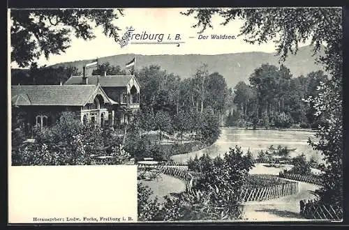 AK Freiburg i. B., Partie am Waldsee