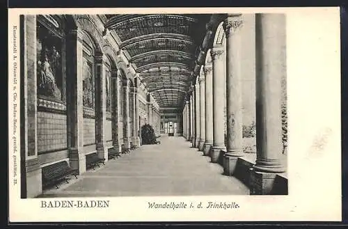 AK Baden-Baden, Wandelhalle i. d. Trinkhalle