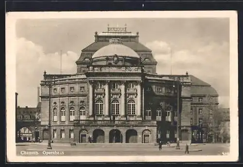 AK Chemnitz, Opernhaus, Frontalansicht