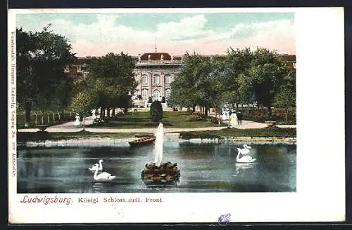 AK Ludwigsburg / Württemberg, Königl. Schloss, Südl. Front