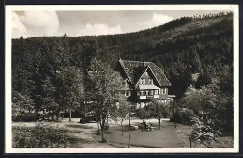 AK Hundsbach-Biberach, Kurhaus, Bes. R. Herrmann Wtw.