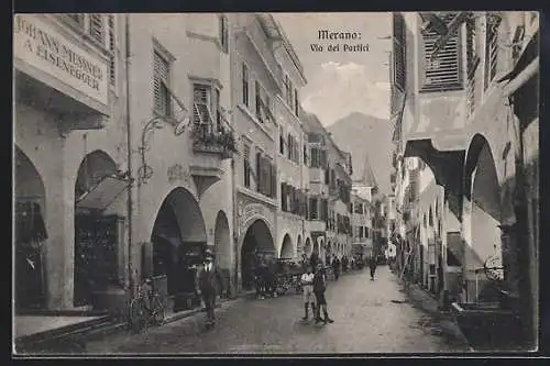 AK Merano, Via dei Portici, Laubengasse