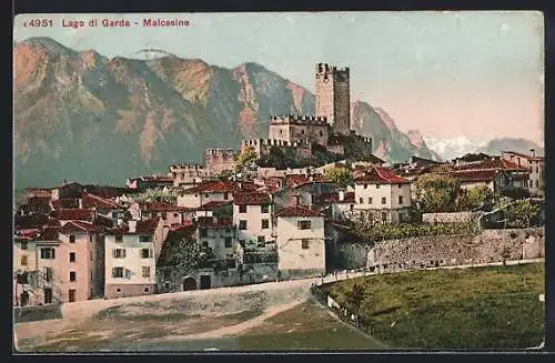 AK Malcesine, Blick auf den Ort am Gardasee