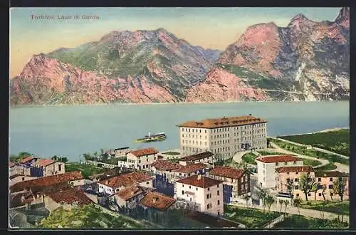 AK Torbole, Ortspartie am Ufer des Lago di Garda