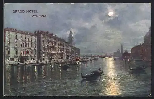 Künstler-AK Venezia, Grand Hotel