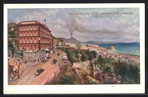 Künstler-AK Naples, Macphersn's Hotel Britannique