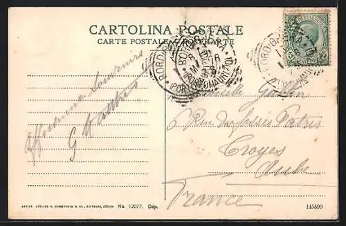 AK Bordighera, la vieille Ville