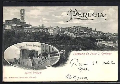 AK Perugia, Grand Hotel Brufani, Panorama da Porta S. Girolamo