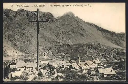 AK Névache, Ville Haute, Vue générale