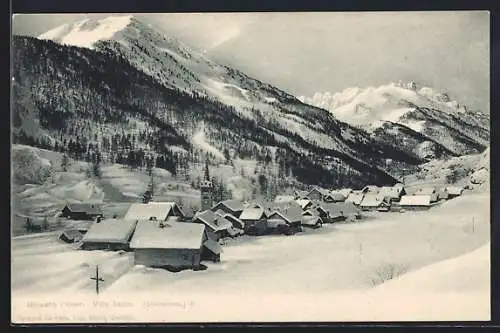 AK Névache, Ville haute, Ortsansicht im Winter