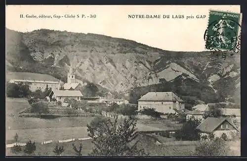 AK Notre-Dame du Laus, Ortsansicht mit Bergpanorama