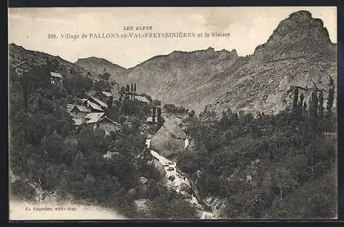 AK Pallons-en-Val-Freyssinières, Village et la Biaisse