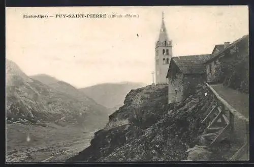 AK Puy-Saint-Pierre, Kirche am Berghang