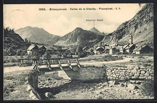 AK Plampinet /Brianconnais, Brücke am Ortseingang