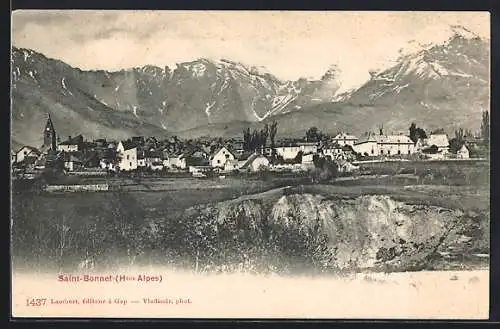 AK Saint-Bonnet /Hautes-Alpes, Vue panoramique