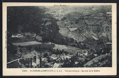 AK St-Disdier-en-Devoluy, Vue panoramique, Quartier de la Ribière