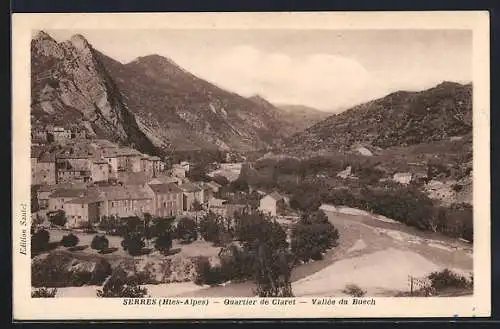 AK Serres /Hautes-Alpes, Quartier de Claret, Vallée du Buech