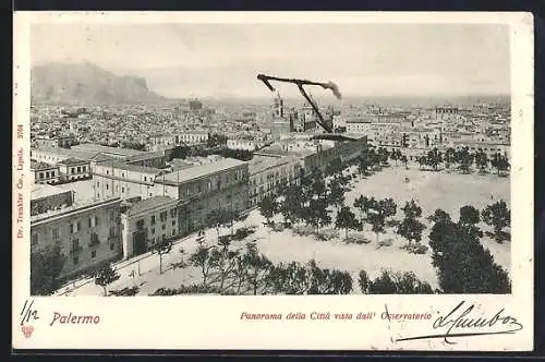 AK Palermo, Panorama della Città vista dall` Osservatorio