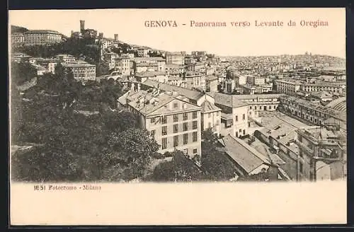 AK Genova, Panorama verso Levante da Oregina